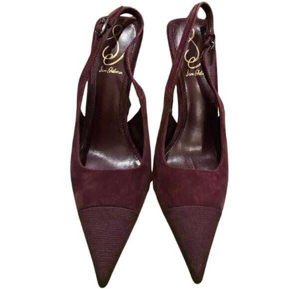 Sam Edelman Odette Slingback Heels in Parisian Plum – EUC Size 7 - Picture 6 of 8